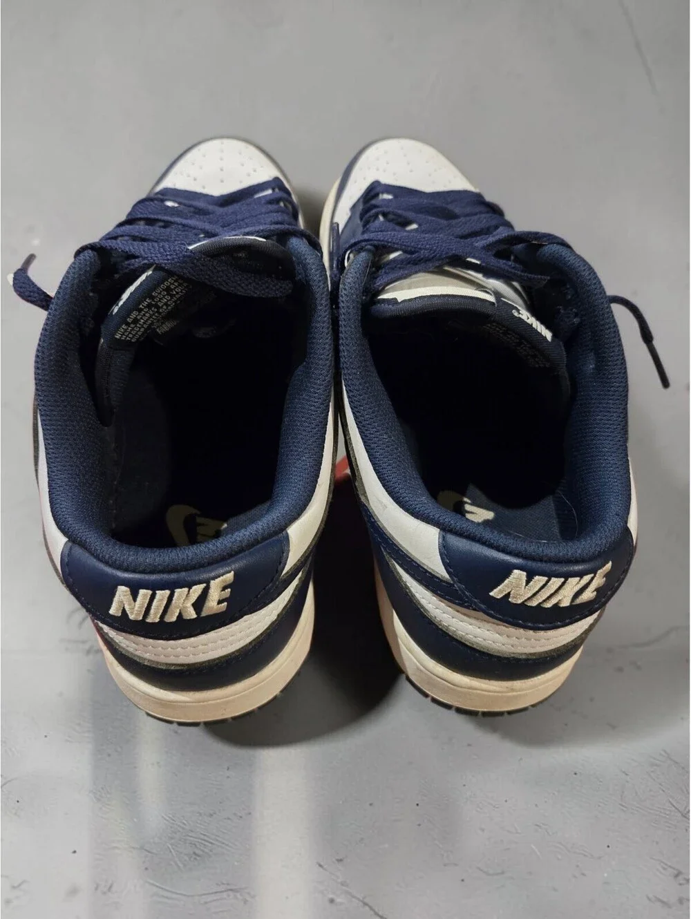 Nike Dunk Low Midnight Navy HF5441-107 Men's 10 White Blue no Box